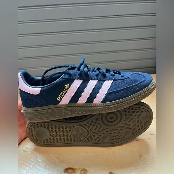 adidas Handball Spezial Athletic Shoe Night Indigo Orchid Fusion Gum  WSize 5.5