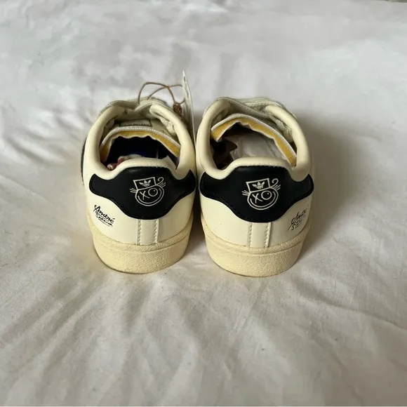 Adidas Kids Superstar André Saraiva Cream and Black Shoes