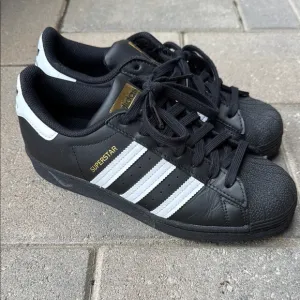 Adidas Kids Superstar Black and White Shoes youth 7