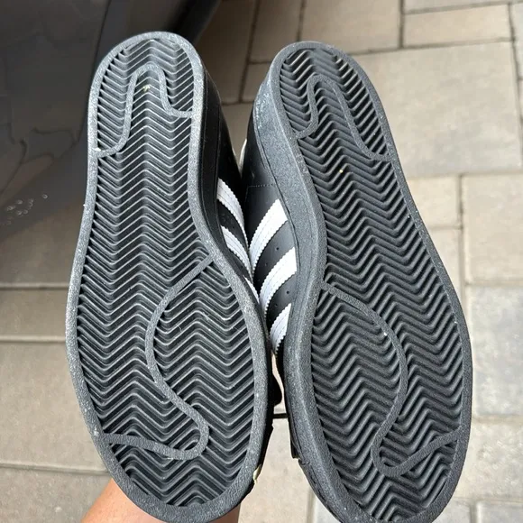 Adidas Kids Superstar Black and White Shoes youth 7