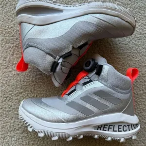 Adidas Kids Reflective Silver Shoes size 1.5