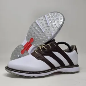 Adidas MC Z-Traxion Unisex White Brown Golf Shoes IG0910 Men Size 9 Wnms 10 New