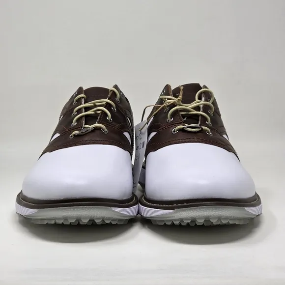 Adidas MC Z-Traxion Unisex White Brown Golf Shoes IG0910 Men Size 9 Wnms 10 New