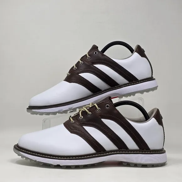 Adidas MC Z-Traxion Unisex White Brown Golf Shoes IG0910 Men Size 9 Wnms 10 New