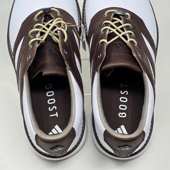 Adidas MC Z-Traxion Unisex White Brown Golf Shoes IG0910 Men Size 9 Wnms 10 New