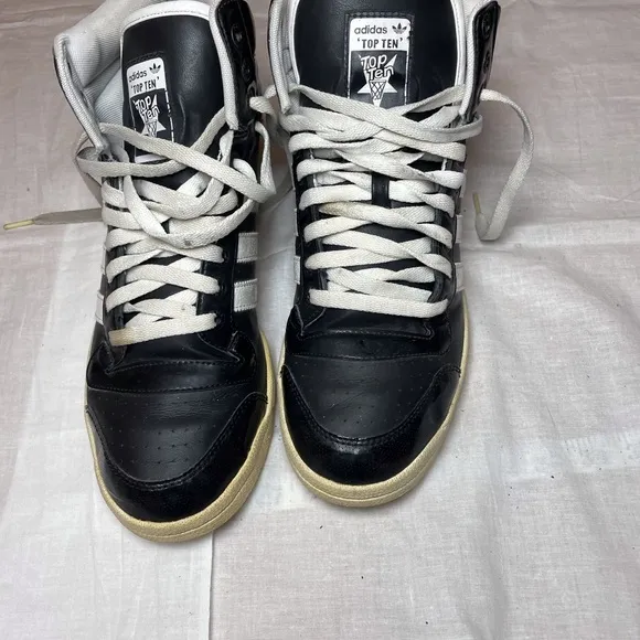 Adidas Men's Black Top Ten Sneakers