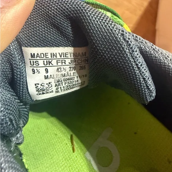 Adidas mens Gray Shoes with Rainbow Laces