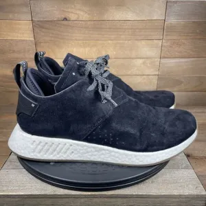 Adidas NMD C2 Men's Size 11.5 Shoes Black Nubuck Low Top Trainer Sneakers