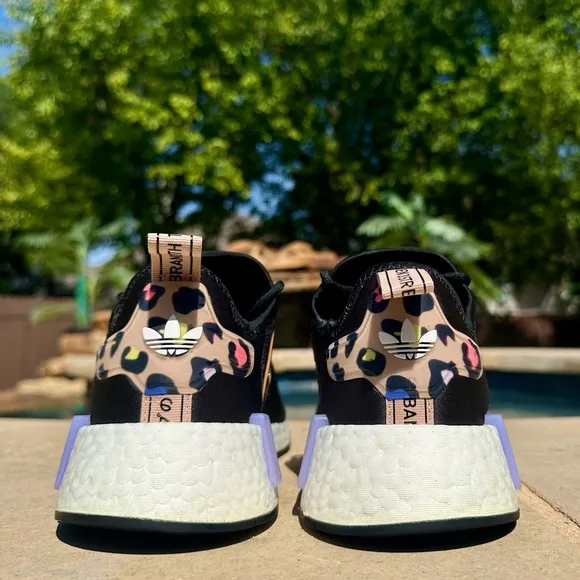 Adidas NMD R1 Black Purple Leopard - Size 9 Women’s (H00670)