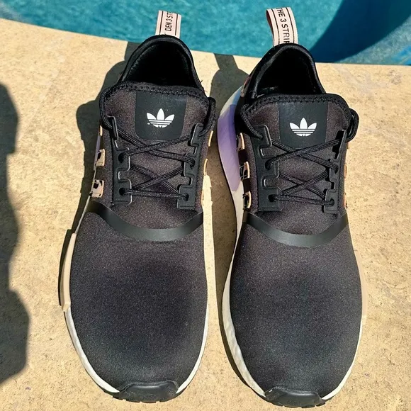Adidas NMD R1 Black Purple Leopard - Size 9 Women’s (H00670)