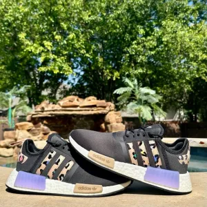 Adidas NMD R1 Black Purple Leopard - Size 9 Women’s (H00670)
