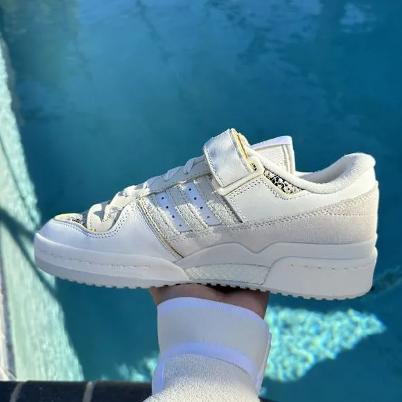 Adidas Originals Forum 84 Low White Snakeskin Men's Athletic Shoes FZ6292