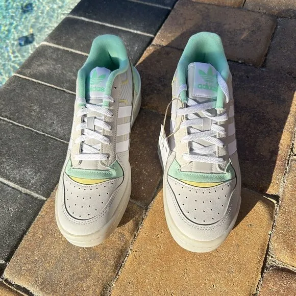 Adidas Originals Forum Exhibit Low 2.0 Grey Mint  Men's Shoes HQ7111