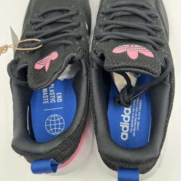 ADIDAS Originals Girl's Swift Run 22 (Big Kid) Black/Bliss Pink/Blue 7 Big Kid M