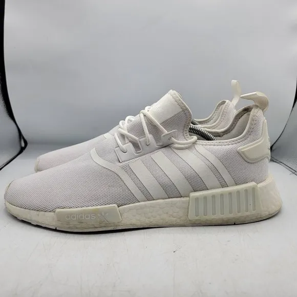 Adidas Originals NMD R1 Boost Mens 12 Triple White Gum GZ9259 Primeblue