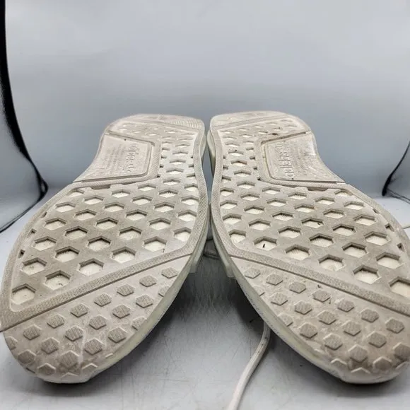 Adidas Originals NMD R1 Boost Mens 12 Triple White Gum GZ9259 Primeblue
