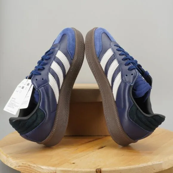 adidas Originals Samba XLG Mens Size 9 Shoes Dark Blue Gum Leather Sneakers NEW