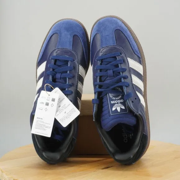 adidas Originals Samba XLG Mens Size 9 Shoes Dark Blue Gum Leather Sneakers NEW