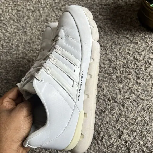 Adidas Porsche Design Shoes Sneakers White Leather Mens US 8 UK 7.5 Athletic