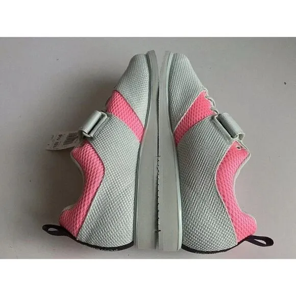 Adidas Powerlift 5 Weightlifting Shoes Pink Green Powerlifting Gym GY8920 Sz 9.5