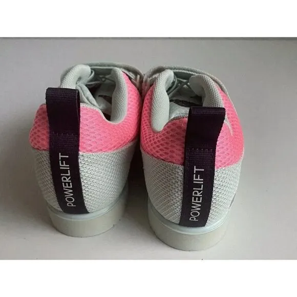 Adidas Powerlift 5 Weightlifting Shoes Pink Green Powerlifting Gym GY8920 Sz 9.5