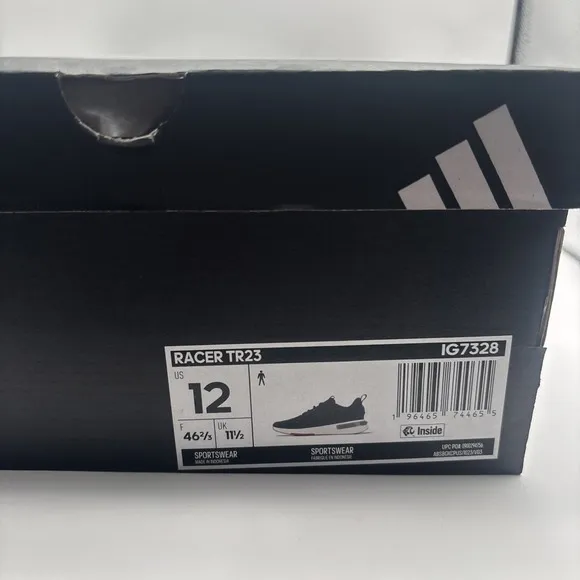 Adidas Racer TR23 Men's Size‎ 12 Athletic Shoes Charcoal Grey Casual Sneakers