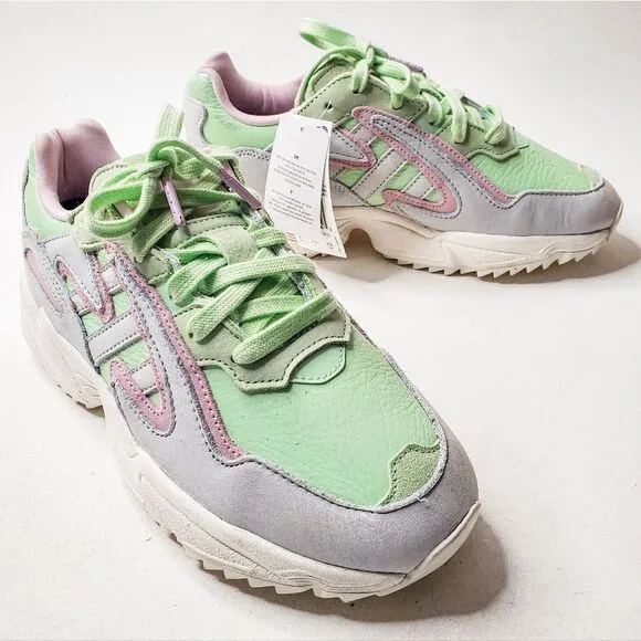 Adidas Retro Green Yung-96 Chasm Chunky Originals Torsion Sneakers Men's Size 6