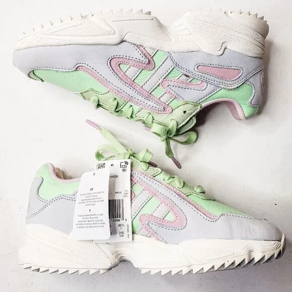 Adidas Retro Green Yung-96 Chasm Chunky Originals Torsion Sneakers Men's Size 6