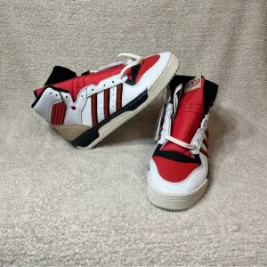 Adidas Rivalry High Top Red White  Men's Leather Retro  Shoes Sneakers Size