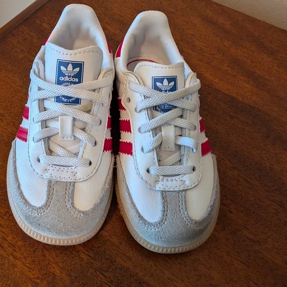 Adidas Samba Kids Shoes - White and Red