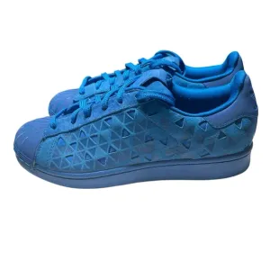 Adidas shell toes RARE SHOES! Men's blue suede with triangle designs Size 5