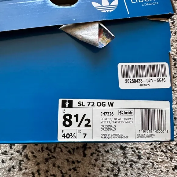 Adidas SL 72 OG X LIBERTY LONDON SHOES