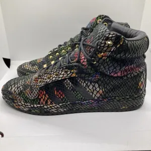 Adidas Top Ten Men 10 Black Floral Snakeskin Shoes Sneakers S84907