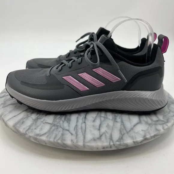 Adidas Trail Running Shoes Womens 9 Runfalcon 2.0 TR Gray Athletic Off Road