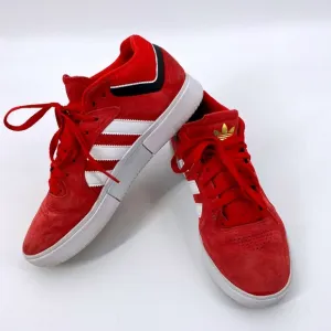 Adidas Tyshawn Jones Skateboarding Shoes Suede Sneakers Red White Stripes Size 8