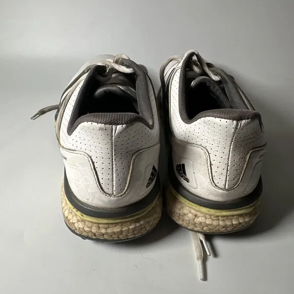 Adidas White Golf Shoes Leather White/Blue Style EVN 791001 Size 10.5