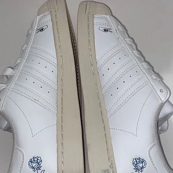 Adidas Women's White Superstar J GY7490 Lace Up Sneaker Shoes Size 5.5