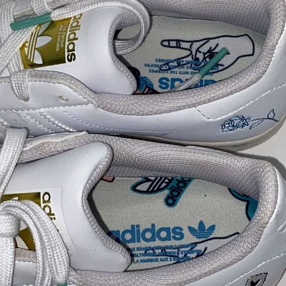 Adidas Women's White Superstar J GY7490 Lace Up Sneaker Shoes Size 5.5