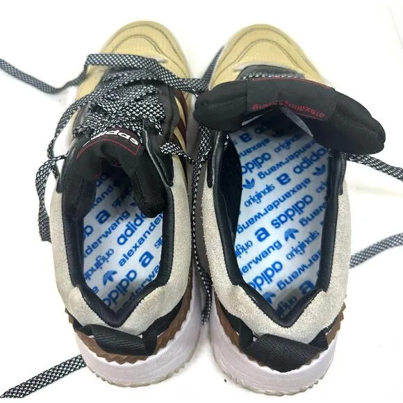ADIDAS X ALEXANDER WANG AW Turnout Trainer Core Black-Light Brown-Bright Red 6.5
