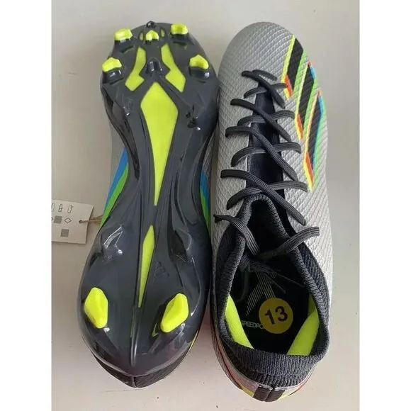 ADIDAS X SPEEDPORTAL.3 FG SOCCER CLEATS SHOES SILVER GW8454 Men’s Sz 13