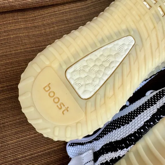 Adidas Yeezy Boost 350 V2 Zebra White Black Red Stripe Shoes 11.5