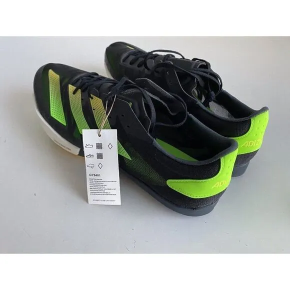 Adidas ADIZERO AMBITION Track Spikes GY8401 Black Solar Green Men’s Size 13 NEW
