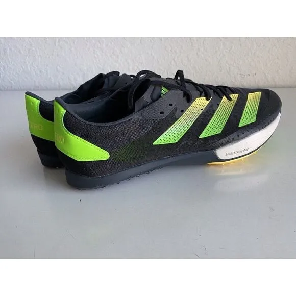 Adidas ADIZERO AMBITION Track Spikes GY8401 Black Solar Green Men’s Size 13 NEW