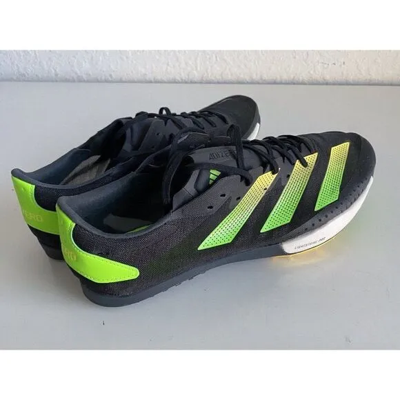 Adidas ADIZERO AMBITION Track Spikes GY8401 Black Solar Green Men’s Size 13 NEW