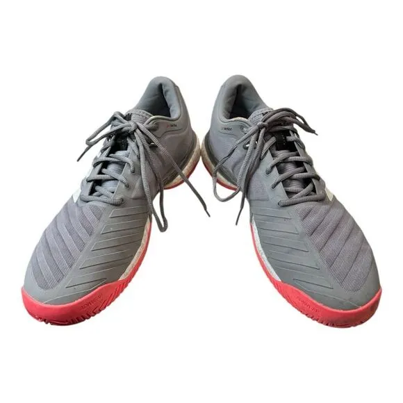 Adidas Barricade 2018 Boost 'Gray White' AH2094 Men's Tennis Sneakers 13 RARE