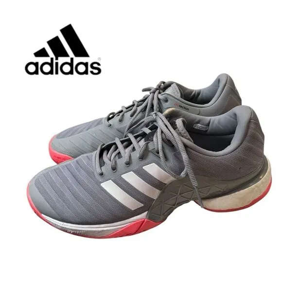 Adidas Barricade 2018 Boost 'Gray White' AH2094 Men's Tennis Sneakers 13 RARE