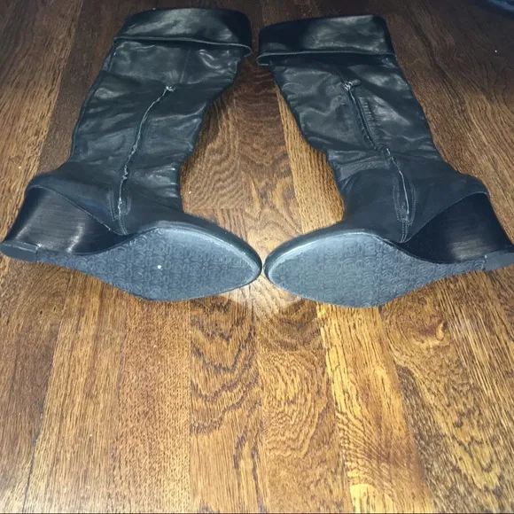 Adrienne Vittadini Mac Convertible tall knee-high leather boots