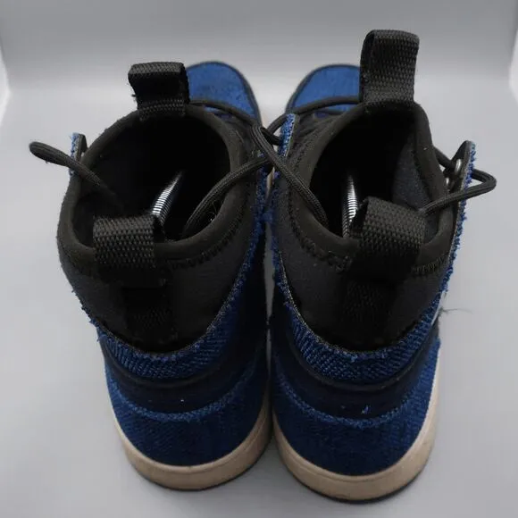 Air Jordan 1 Ultra High Royal Blue Black Flyknit Sneakers Mens Size 10.5