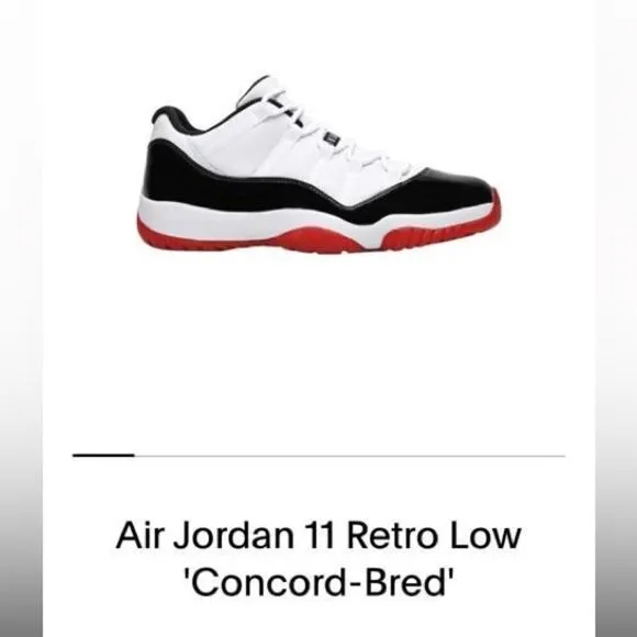 Air Jordan 11 Retro Low Concard Bred Sz 10.5 men Used 2 times