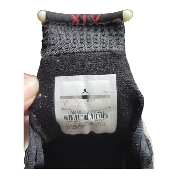 Air Jordan 14 Retro Black Toe Mens Sneakers Shoes White 487471-102 High Top 12M